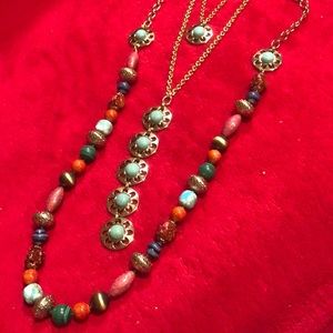 Layered gold necklace